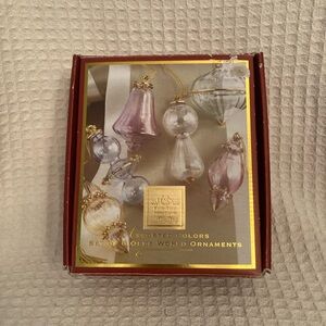 Lenox For The Holidays Olde World Ornaments Set Of 6 Colors & Shapes EUC